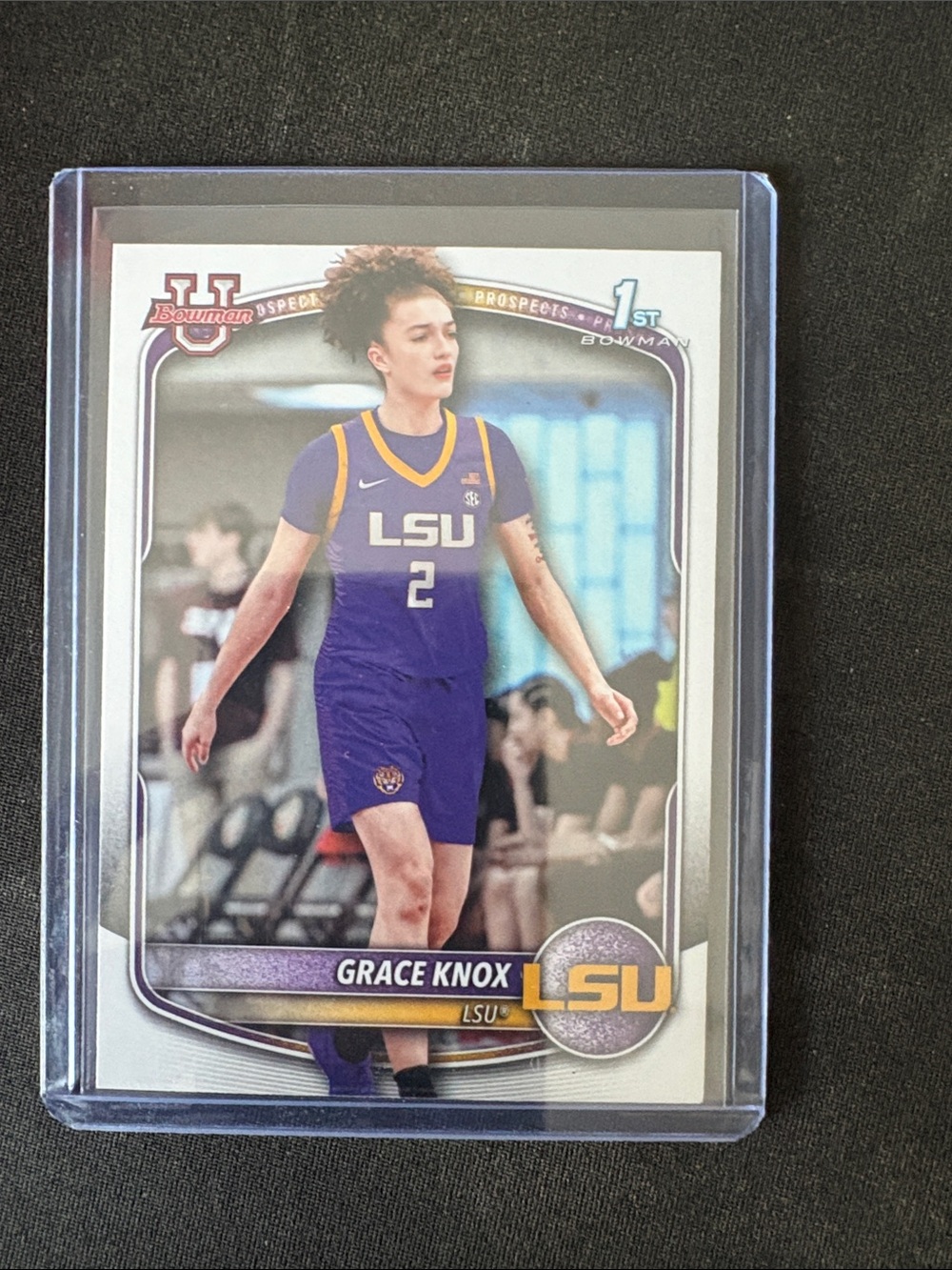 Topps Bowman’s LSU Purple Basketball Trading Card - Grace Knox